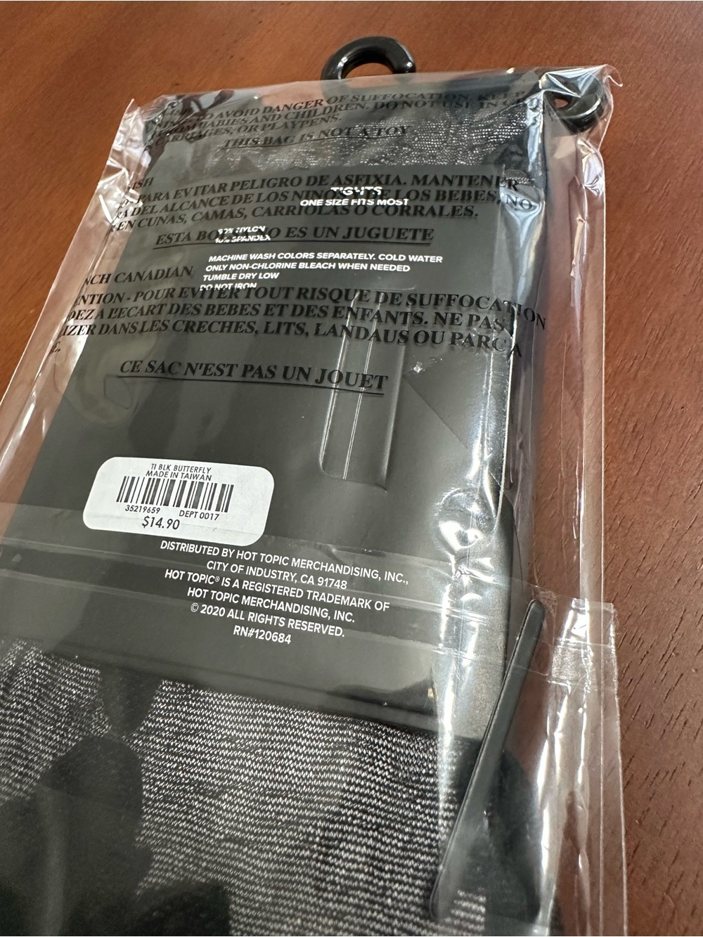 Hot Topic Black Butterfly Pattern Sheer Tights - Picture 4 of 4